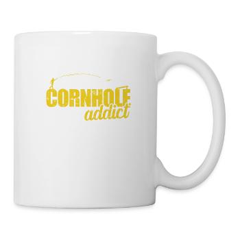 Cornhole addict game leisure hobby - Mug - white - Right