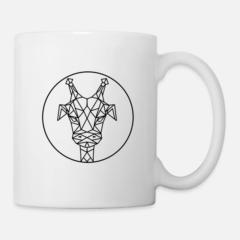 Geo-Giraffe - Tasse - Weiß