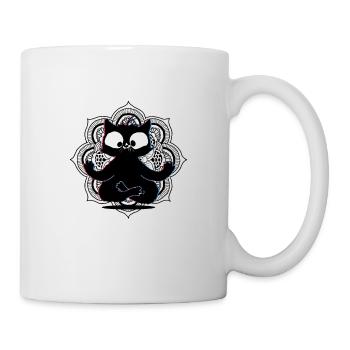 Namaste Yoga Crazy Cat Mandala Lotus - Mug - white - Right
