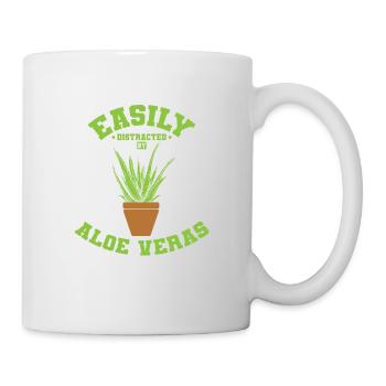 Easily Distracted by Aloe Veras Heilpflanze - Tasse - Weiß - Rechts