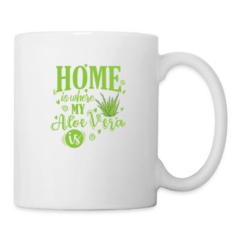 Home is where my Aloe Vera is Heilpflanze - Tasse - Weiß - Rechts