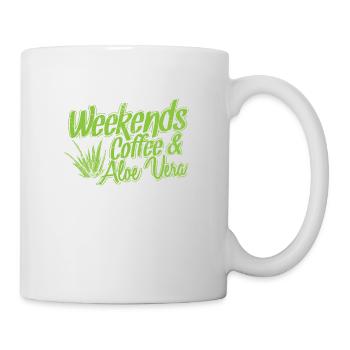 Weekends Coffee and Aloe Vera Plant - Mug - white - Right