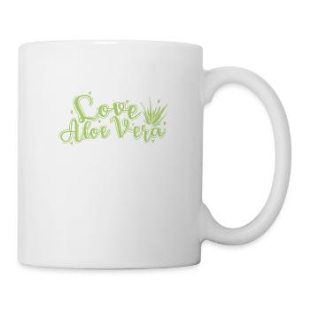 Love Aloe Vera Heilpflanze Medizin Kosmetik - Tasse - Weiß - Rechts