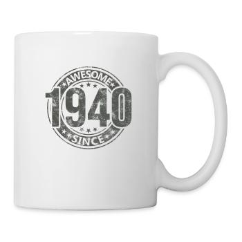 Awesome Since Vintage 1940's Retro Birthday - Mug - white - Right