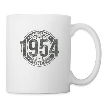 Génial depuis l’anniversaire rétro vintage 1954 - Mug blanc - blanc - Droite