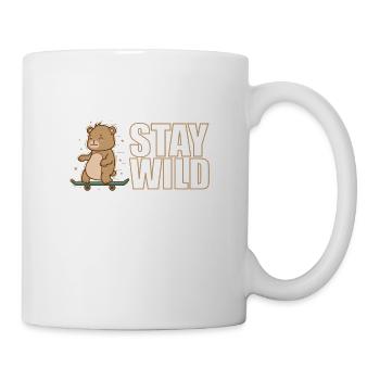 Stay Wild Bär Tier - Tasse - Weiß - Rechts