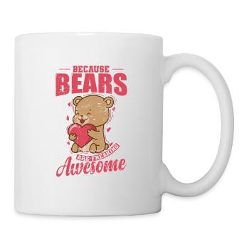 Parce que les ours sont effrayants Animal de forêt génial - Mug blanc - blanc - Droite