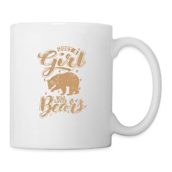 Just a Girls who loves Bears pink bear - Mug - white - Right