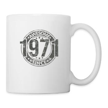 Awesome Since Jahrgang 1971 Retro Geburtstag - Tasse - Weiß - Rechts
