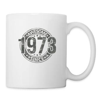 Awesome Since Jahrgang 1973 Retro Geburtstag - Tasse - Weiß - Rechts