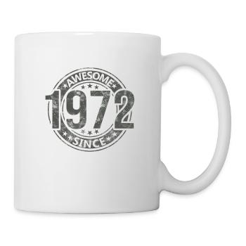 Awesome Since Jahrgang 1972 Retro Geburtstag - Tasse - Weiß - Rechts