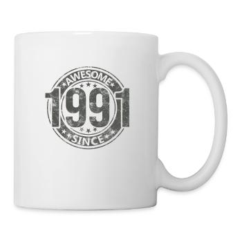 Génial depuis l’anniversaire rétro vintage 1991 - Mug blanc - blanc - Droite