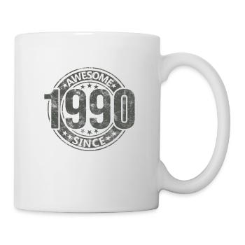 Awesome Since Jahrgang 1990 Retro Geburtstag - Tasse - Weiß - Rechts