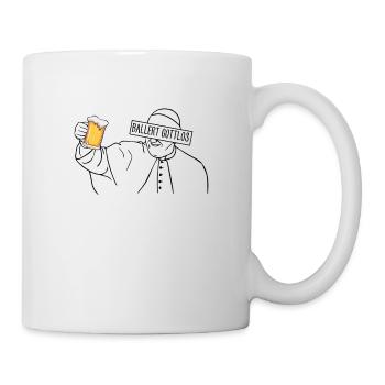 BALLERT GOTTLOS Papst Franziskus Bier Biertrinker - Tasse - Weiß - Rechts