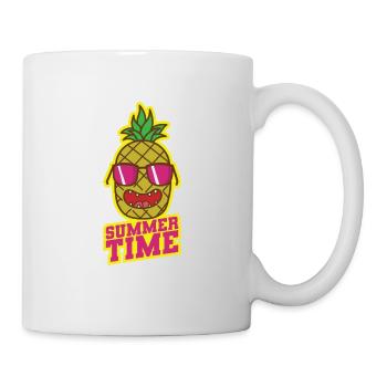 Heure d’été Ananas Fruits tropicaux sucrés - Mug blanc - blanc - Droite