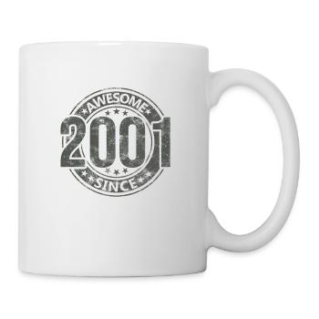 Génial depuis l’anniversaire rétro vintage 2001 - Mug blanc - blanc - Droite