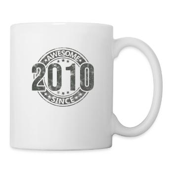 Awesome Since Jahrgang 2010 Retro Geburtstag - Tasse - Weiß - Rechts