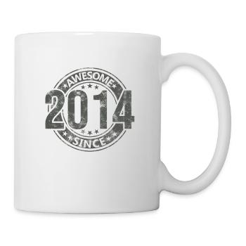 Awesome Since Jahrgang 2014 Retro Geburtstag - Tasse - Weiß - Rechts
