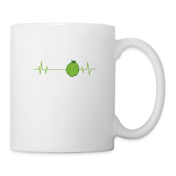 Heartbeat pour la ligne heartbeat noix de - Mug blanc - blanc - Droite