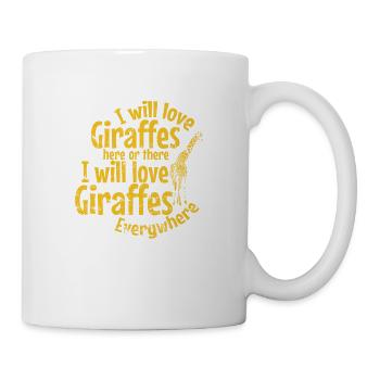 J’adorerai les girafes ici ou là Safari - Mug blanc - blanc - Droite