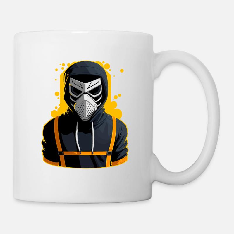 Cyborg with hoodie - Mug - white