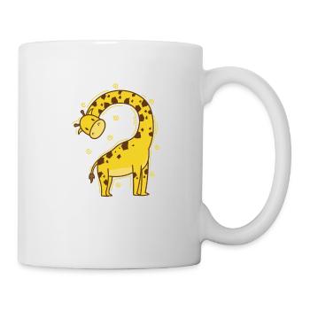 Giraffe mit krummen Hals Zoo Tierpark - Tasse - Weiß - Rechts