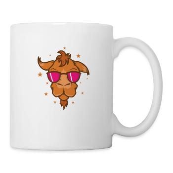 cooles Kamel mit Sonnenbrille Dromedar - Tasse - Weiß - Rechts