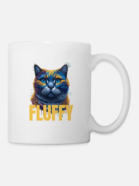 Splash Art British Cat Expression - Mug - white