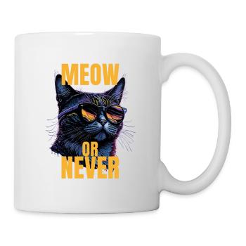 Cool rétro coloré Cat Design Miaou - Mug blanc - blanc - Droite
