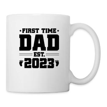 First Time Dad Est 2023 T Shirt Design 3 - Mug blanc - blanc - Droite