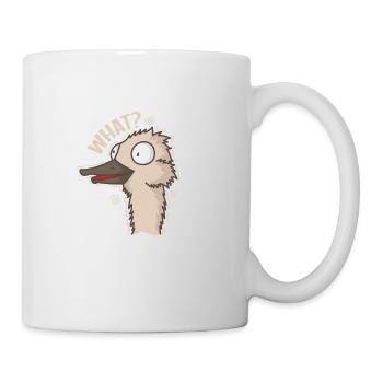 What? Strauß Vogel Tier Sprinter - Tasse - Weiß - Rechts