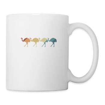 Oiseau animal d’autruche rapide - Mug blanc - blanc - Droite