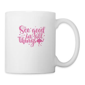 See good in all Things Laufvogel Strauß - Tasse - Weiß - Rechts