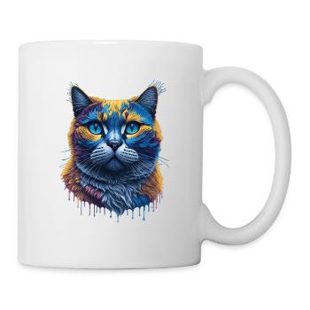 Splash Art British Cat Expression - Mug blanc - blanc - Droite