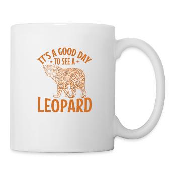 C’est une bonne journée pour voir un animal léopard de grand félin - Mug blanc - blanc - Droite