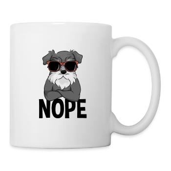 Nope Miniature Schnauzer Chien Nope - Mug blanc - blanc - Droite