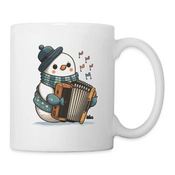 Musikalischer Moment des Schneemanns - Tasse - Weiß - Rechts
