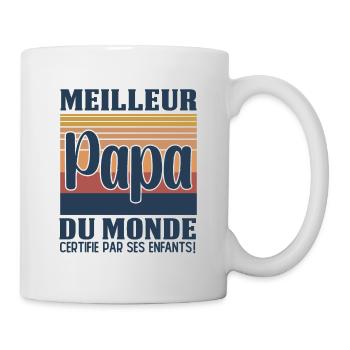 Homme Meilleur Papa Du Monde Fête des Pères - Mug blanc - blanc - Droite
