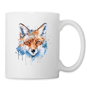 Ein farbenfroher Fuchs im Watercolor Style - Tasse - Weiß - Rechts