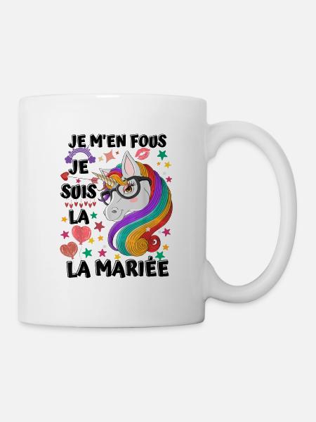 Couple mariage je m en fous je suis la mariée - Mug blanc - blanc