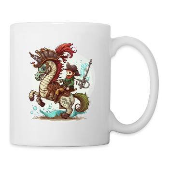 Das verwegene Seepferdchen - Tasse - Weiß - Rechts