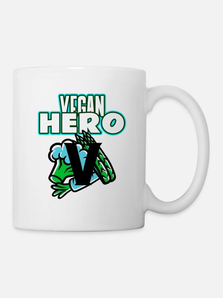 VEGAN HERO - Tasse - Weiß