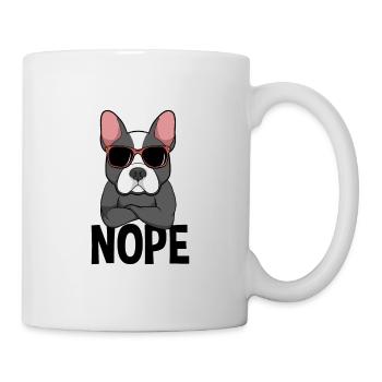 Nope French Bulldog Dog Nope - Mug - white - Right
