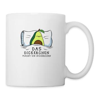 Dickerchen macht Nickerchen Avocado - Tasse - Weiß - Rechts
