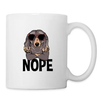 Nope Dachshund Dog Nö Einfach Nö - Mug - white - Right