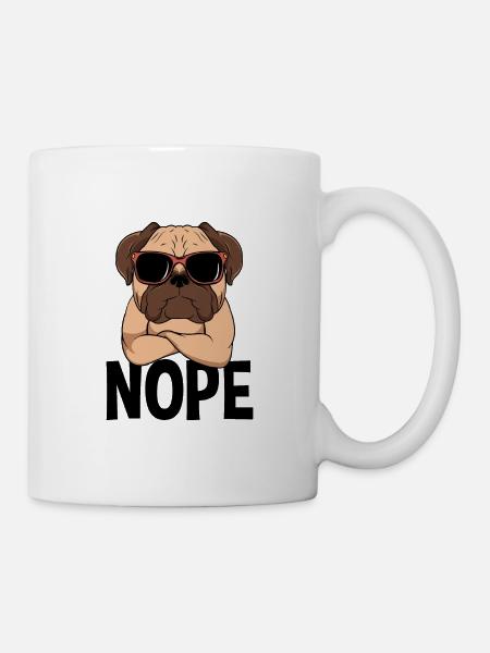 Nope Carlin Chien Nope Simple Nope - Mug blanc - blanc