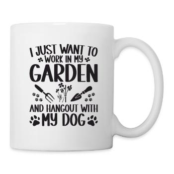 Gärtner Hundebesitzer Hund Outfit für Garten - Tasse - Weiß - Rechts