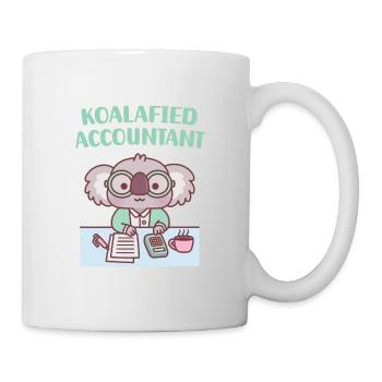 Niedlicher Koala Koalafied Buchhalter Wortspiel - Tasse - Weiß - Rechts