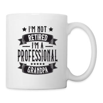 Je ne suis pas à la retraite JE SUIS UN GRAND-PÈRE PROFESSIONNEL OPA - Mug blanc - blanc - Droite