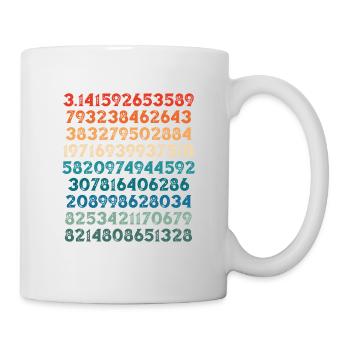 Pi Rnumbers de nombreuses couleurs en blanc - Mug blanc - blanc - Droite